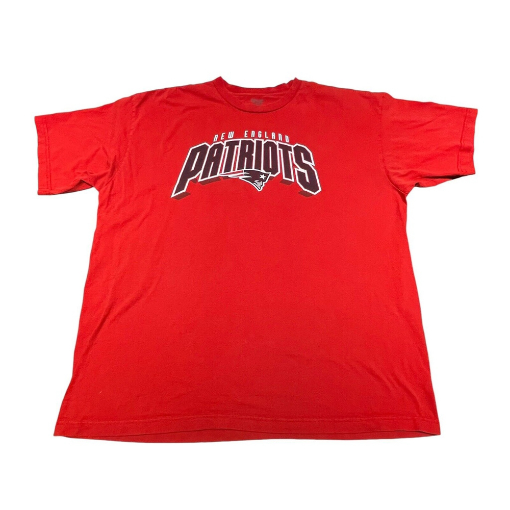 New England Patriots‎ Men’s Reebok Red Short Sleeve Team Logo TShirt Size XL EUC